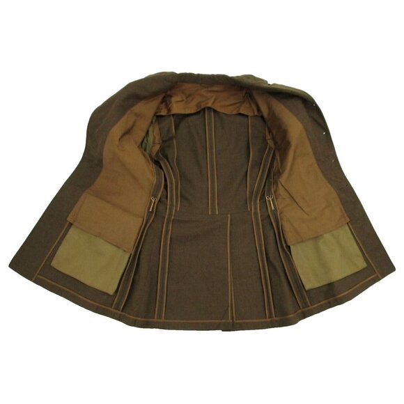 WWII US Army Air Corp Wool Jacket Olive 9th Army Utah Beach Northeast Europe 35L - Picture 13 of 15